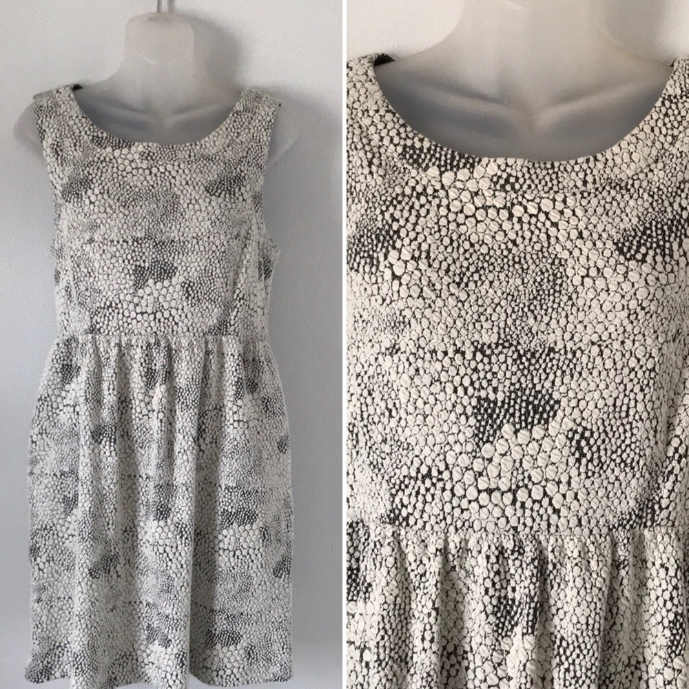 Black Swan black and white sleeveless dress